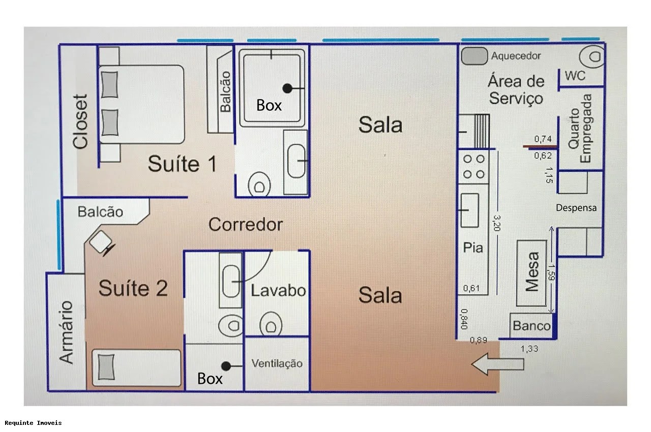 Apartamento, 2 quartos, 90 m² - Foto 8